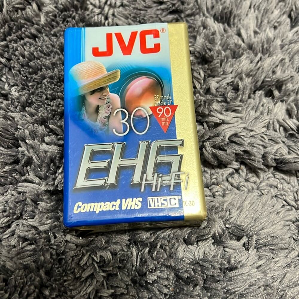 JVC VHS EHG hi-fi compact VHS 30 to 90 minutes blank new factory sealed
